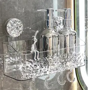 Shower Caddy Suction Cup, Wall Mounted Rack Organizer Removable Bathroom Shelf, No Drilling Larger Storage Rack Upgraded, Bathroom Suction Caddy Shower Caddy Suction Cup, Wall Mounted Rack Organizer Removable Bathroom Shelf, No Drilling Larger Storage Rack Upgraded, Bathroom Suction Caddy