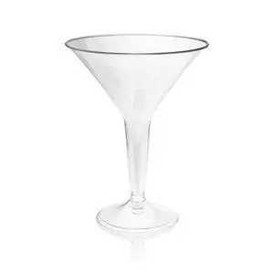 Party Disposable Plastic Martini Glasses - Stemmed Clear Cocktail Cups for Outdoors, Parties - 8oz Set of 12 Party Disposable Plastic Martini Glasses - Stemmed Clear Cocktail Cups for Outdoors, Parties - 8oz Set of 12