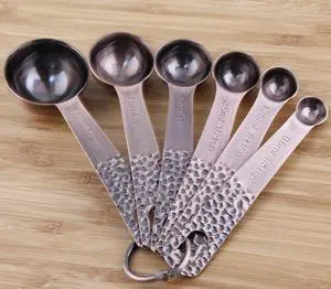 Measuring Spoons Set, Copper Measuring Spoons Set, Stainless Steel Measuring Spoons, Copper Plated Measuring Spoons, 6 Measurer Spoons (Copper-6spoons+1ring) Measuring Spoons Set, Copper Measuring Spoons Set, Stainless Steel Measuring Spoons, Copper Plated Measuring Spoons, 6 Measurer Spoons (Copper-6spoons+1ring)