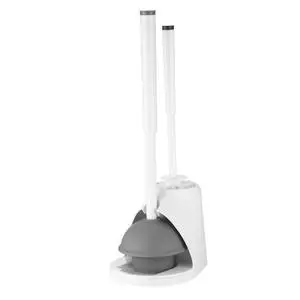 Toilet Brush & Plunger Set - Toilet Bowl Cleaner Brush and Holder, 2 in 1 Bristle Toilet Brush & Plunger Set for Bathroom Toilet Brush & Plunger Set - Toilet Bowl Cleaner Brush and Holder, 2 in 1 Bristle Toilet Brush & Plunger Set for Bathroom