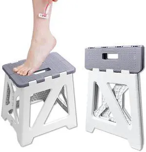 Shower Stool for Shaving Legs, 1 Pack Foot Rest Folding Stool Step to Shave Legs Shaving for Inside Shower Foldable Small Waterproof Plastic Corner Gray White Shower Stool for Shaving Legs, 1 Pack Foot Rest Folding Stool Step to Shave Legs Shaving for Inside Shower Foldable Small Waterproof Plastic Corner Gray White