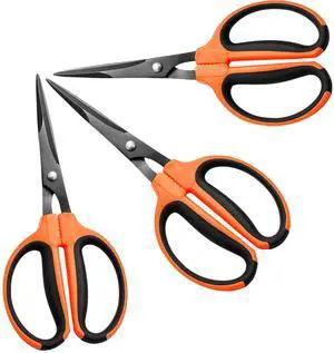 3 Packs Trimming Scissors Teflon Coated Non Stick Blades Pruning Shears Gardening Hand Pruning Snips with Straight Stainless Steel Precision Blade 3 Packs Trimming Scissors Teflon Coated Non Stick Blades Pruning Shears Gardening Hand Pruning Snips with Straight Stainless Steel Precision Blade