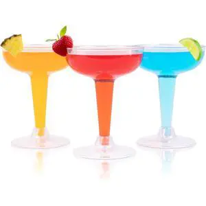 24 Clear Plastic Coupe Glasses 4oz - Disposable Plastic Cocktail Cups, Martini Glasses, Margarita Glass, Champagne Glass for Parties, Cinco de Mayo, Taco Party, Weddings Decorations 24 Clear Plastic Coupe Glasses 4oz - Disposable Plastic Cocktail Cups, Martini Glasses, Margarita Glass, Champagne Glass for Parties, Cinco de Mayo, Taco Party, Weddings Decorations