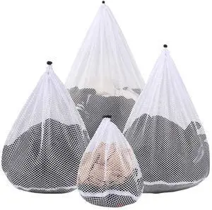 4Pcs Mesh Laundry Bags Washing Machine Mesh Wash Bags for Clothes,Underwear,Lingerie, Bed Linen with Drawstring Closure Sturdy(4 Size) 4Pcs Mesh Laundry Bags Washing Machine Mesh Wash Bags for Clothes,Underwear,Lingerie, Bed Linen with Drawstring Closure Sturdy(4 Size)