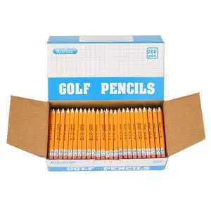 Golf Pencils with Erasers, 2 HB, Pre-Sharpened, 200 Count Bulk Pack Golf Pencils with Erasers, 2 HB, Pre-Sharpened, 200 Count Bulk Pack