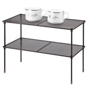 2-Pack Kitchen Cupboard Shelf Organizer, Brown, LN-HK-0122 2-Pack Kitchen Cupboard Shelf Organizer, Brown, LN-HK-0122