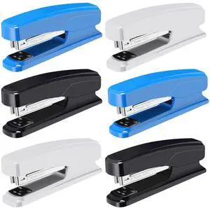 Desktop Stapler School College Office Supplies Portable Durable Staplers for Desk Accessories Heavy Duty Stapler with 25 Sheet Capacity for Home Classroom Office Teacher (Black, Blue, Gray, 6 Pcs) Desktop Stapler School College Office Supplies Portable Durable Staplers for Desk Accessories Heavy Duty Stapler with 25 Sheet Capacity for Home Classroom Office Teacher (Black, Blue, Gray, 6 Pcs)