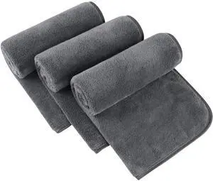 Microfiber Hand Towels for Bathroom, 16 x 31 Inch, Super Soft and Absorbent Washcloth Decorative Face Towels for Kitchen, Spa, Yoga, Gym, Face, Hair, Dishcloth 3Pack Grey Microfiber Hand Towels for Bathroom, 16 x 31 Inch, Super Soft and Absorbent Washcloth Decorative Face Towels for Kitchen, Spa, Yoga, Gym, Face, Hair, Dishcloth 3Pack Grey
