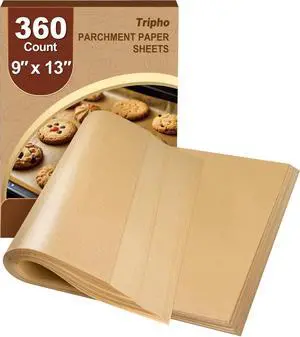 360 Count 9"x 13" Heavy Duty Parchment Paper Sheets for Baking, No-Stick & No-Leak Unbleached Baking Paper, Pre-cut Half Parchment Paper Sheets for Oven, Air Fryer, Microwave 360 Count 9"x 13" Heavy Duty Parchment Paper Sheets for Baking, No-Stick & No-Leak Unbleached Baking Paper, Pre-cut Half Parchment Paper Sheets for Oven, Air Fryer, Microwave