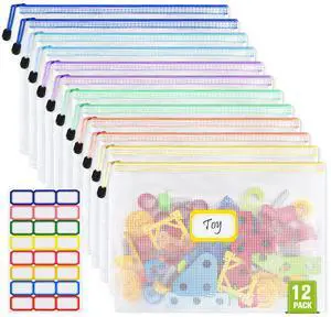 Mesh Zipper Pouch Bags: Clear Zipper Pouches for Classroom, Plastic Mesh Bag Letter Size Document Pouch, A4 Waterproof Organizing Pouch for School and Office Supplies (13.5 x 9.5Inch, 12PCS, 6 Color) Mesh Zipper Pouch Bags: Clear Zipper Pouches for Classroom, Plastic Mesh Bag Letter Size Document Pouch, A4 Waterproof Organizing Pouch for School and Office Supplies (13.5 x 9.5Inch, 12PCS, 6 Color)