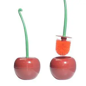 2-Pack Cherry Toilet Brush and Holder | Cute Toilet Brush Set with Flexible Bristles for Easy Reach | Blending Eclectic Home Decor with Cherry Bathroom Décor (Red) 2-Pack Cherry Toilet Brush and Holder | Cute Toilet Brush Set with Flexible Bristles for Easy Reach | Blending Eclectic Home Decor with Cherry Bathroom Décor (Red)