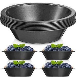 8 Pcs Mini Pie Tins 4-inch Reusable Small Pie Pan Nonstick, Pan Dish for Baking Carbon Steel Pizza Nonstick Plate Bakeware Oven Air Fryer Cake Bread Meat Cake Dessert 8 Pcs Mini Pie Tins 4-inch Reusable Small Pie Pan Nonstick, Pan Dish for Baking Carbon Steel Pizza Nonstick Plate Bakeware Oven Air Fryer Cake Bread Meat Cake Dessert