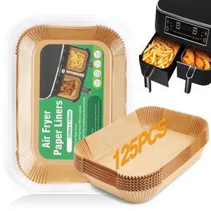 Air Fryer Disposable Paper Liner,125PCS Non-Stick Air Fryer Liners Rectangle 8.6x 5.5'', Air fryer Parchment Liners for DZ201, Air Fryer Accessories Baking Paper Air Fryer Disposable Paper Liner,125PCS Non-Stick Air Fryer Liners Rectangle 8.6x 5.5'', Air fryer Parchment Liners for DZ201, Air Fryer Accessories Baking Paper