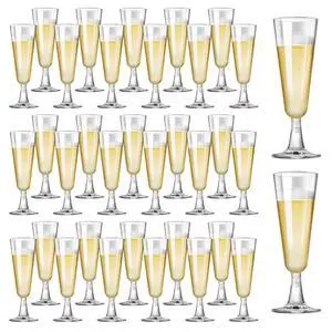 Plastic Champagne Flutes 40 Pack Disposable Champagne Glasses 5oz Clear Plastic Mimosa Glasses Wedding Cocktail Cups Bulk for New Years Eve Party Supplies 2026 Engagement Birthday Decorations Plastic Champagne Flutes 40 Pack Disposable Champagne Glasses 5oz Clear Plastic Mimosa Glasses Wedding Cocktail Cups Bulk for New Years Eve Party Supplies 2026 Engagement Birthday Decorations