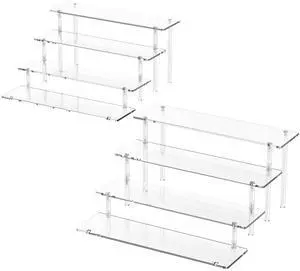 4 Tier Acrylic Display Risers, Clear Perfume Organizer Stand, Large Cupcake Stand Holder, Dessert Display for Party, Display Shelf for Figure and Collection, Riser Stand for Decoration and Organizer 4 Tier Acrylic Display Risers, Clear Perfume Organizer Stand, Large Cupcake Stand Holder, Dessert Display for Party, Display Shelf for Figure and Collection, Riser Stand for Decoration and Organizer