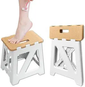 Shower Stool for Shaving Legs, 1 Pack Foot Rest Folding Stool Step to Shave Legs Shaving for Inside Shower Foldable Small Waterproof Plastic Corner Khaki White Shower Stool for Shaving Legs, 1 Pack Foot Rest Folding Stool Step to Shave Legs Shaving for Inside Shower Foldable Small Waterproof Plastic Corner Khaki White