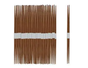 Carbonized Bamboo Chopsticks, 9.5 Inch Double Pointed Japanese Style Chopstick w/ Paper Band, 100 pairs Carbonized Bamboo Chopsticks, 9.5 Inch Double Pointed Japanese Style Chopstick w/ Paper Band, 100 pairs