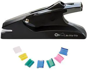 Staple Free Stapler - No Slip Clip Reusable Paper Fastener for Documents - Securely Binds 50 Pages - Eco-Friendly Binder Staple Free Stapler - No Slip Clip Reusable Paper Fastener for Documents - Securely Binds 50 Pages - Eco-Friendly Binder