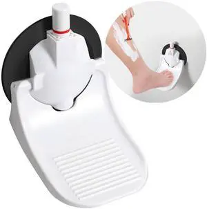 Shower Foot Rest for Shaving Legs with Upgraded Industrial Suction Cup, Only Fit Smooth & Non-Porous & Bigger 5.2 Inches Tile Wall, White, Pack of 1 Shower Foot Rest for Shaving Legs with Upgraded Industrial Suction Cup, Only Fit Smooth & Non-Porous & Bigger 5.2 Inches Tile Wall, White, Pack of 1