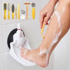 Shower Foot Rest for Shaving Legs with Powerful Suction, Stable and No Falling, Easy Install, Foldable Shaving Step for Shower, Bathroom and RV Shower Foot Rest for Shaving Legs with Powerful Suction, Stable and No Falling, Easy Install, Foldable Shaving Step for Shower, Bathroom and RV