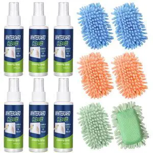 6 Pack Whiteboard Cleaner 3.4 Fl oz White Board Cleaning Spray Dry Erase Board Cleaner with Microfiber Shag Whiteboard Eraser Removes Stubborn Marks from Chalkboard (Pastel) 6 Pack Whiteboard Cleaner 3.4 Fl oz White Board Cleaning Spray Dry Erase Board Cleaner with Microfiber Shag Whiteboard Eraser Removes Stubborn Marks from Chalkboard (Pastel)