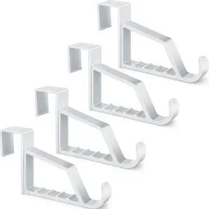 Space Saving Plastic Over Door Hooks Door Hanger Hooks Multi Hanging Storage Organizers Door Hangers Door Towel Hooks for Coats, Towels, Bags, Hats, Scarves Home Accessories (White,4 Pieces) Space Saving Plastic Over Door Hooks Door Hanger Hooks Multi Hanging Storage Organizers Door Hangers Door Towel Hooks for Coats, Towels, Bags, Hats, Scarves Home Accessories (White,4 Pieces)