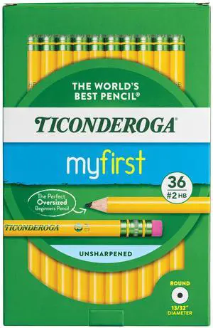 My First Wood-Cased Pencils, 2 HB, Yellow, 36 Count My First Wood-Cased Pencils, 2 HB, Yellow, 36 Count