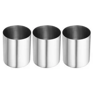 Pencil Holder, 3 Pack Pen Holder for Desk Stainless Steel Pencil Holders Cup Organizer Makeup Brush Holder for Desk Accessories, Silver Pencil Holder, 3 Pack Pen Holder for Desk Stainless Steel Pencil Holders Cup Organizer Makeup Brush Holder for Desk Accessories, Silver