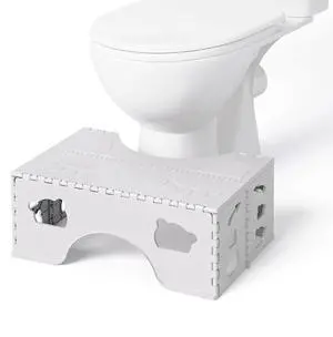Foldable Toilet Stool Squat, 7 Inch Healthy Squatting Potty for Adults with Anti-Slip Feet, Portable Travel Poop Stool Adult, Lightweight & Easy Storage Bathroom Toilet Step Stool, Gray Foldable Toilet Stool Squat, 7 Inch Healthy Squatting Potty for Adults with Anti-Slip Feet, Portable Travel Poop Stool Adult, Lightweight & Easy Storage Bathroom Toilet Step Stool, Gray