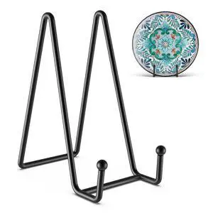 3 Pack 6 Inch Plate Stands for Display Picture - Vinyl Table Top Display, Decorative Metal Frame Holders for Book , Photo and Platter, Tabletop Art, Black 3 Packs 3 Pack 6 Inch Plate Stands for Display Picture - Vinyl Table Top Display, Decorative Metal Frame Holders for Book , Photo and Platter, Tabletop Art, Black 3 Packs