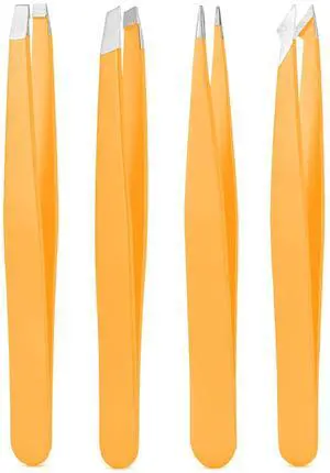 Tweezers Set Professional High Precision Stainless Steel Eyebrow Remover Ingrown Hair & Splinter Removal Kit Facial Hair Grooming Tools for Men Women Orange 4 Pcs Tweezers Set Professional High Precision Stainless Steel Eyebrow Remover Ingrown Hair & Splinter Removal Kit Facial Hair Grooming Tools for Men Women Orange 4 Pcs
