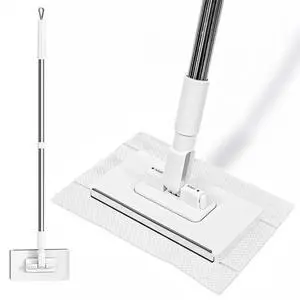 Snap On Mini Mop with 39in Handle INWEJIA Zero-Touch Gap Dust Cleaner & Hands-Free Locking Head, Disposable Lazy Mop Wet and Dry for Kitchen Bathroom Toilet Corners Window Wall Cleaning Snap On Mini Mop with 39in Handle INWEJIA Zero-Touch Gap Dust Cleaner & Hands-Free Locking Head, Disposable Lazy Mop Wet and Dry for Kitchen Bathroom Toilet Corners Window Wall Cleaning