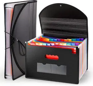 Large Accordion File Organizer, 24 Pockets Legal File Folder, Expanding File Folder for Legal/Letter/A4 Size Papers, Receipt, Bills, Important Documents Large Accordion File Organizer, 24 Pockets Legal File Folder, Expanding File Folder for Legal/Letter/A4 Size Papers, Receipt, Bills, Important Documents
