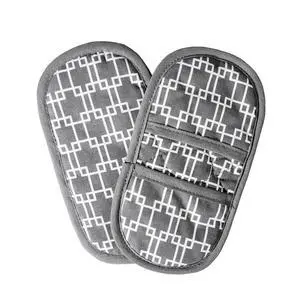 Magnets.2pk Quilted Heat Resistant Grey Cotton Fabric.Gloves/Pot Holder Safely Protects Hands from Hot Surfaces. Great for handling Cookware, Bakeware, BBQ,Microwave Magnets.2pk Quilted Heat Resistant Grey Cotton Fabric.Gloves/Pot Holder Safely Protects Hands from Hot Surfaces. Great for handling Cookware, Bakeware, BBQ,Microwave