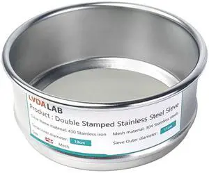 304 Stainless Steel Mesh Lab Sieve, 325 Mesh (0.045mm) Aperture Test Sieve, 4inch(10cm) Economy Standard Analysis Sample Test Sieves for Industrial Laboratory Homes 304 Stainless Steel Mesh Lab Sieve, 325 Mesh (0.045mm) Aperture Test Sieve, 4inch(10cm) Economy Standard Analysis Sample Test Sieves for Industrial Laboratory Homes