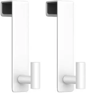 2-Pack Over The Door Hooks, Stainless Steel Door Hanger for Towels & Coats, Bathroom Towel Rack Coat Rack, Tool-Free Hooks for Hanging (White, Fits 1-3/4" Thick Door -T Shape 2 Pack) 2-Pack Over The Door Hooks, Stainless Steel Door Hanger for Towels & Coats, Bathroom Towel Rack Coat Rack, Tool-Free Hooks for Hanging (White, Fits 1-3/4" Thick Door -T Shape 2 Pack)