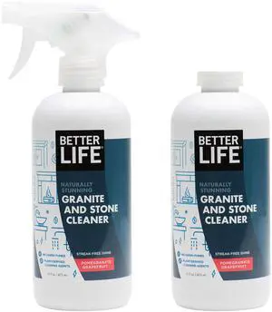 Granite Cleaner and Polish - Stone Countertop Cleaner for Marble, Quartz, Slate, Concrete Surfaces or Floors - Streak-Free Granite Stain Remover - 16oz (Pack of 2) Pomegranate/Grapefruit Granite Cleaner and Polish - Stone Countertop Cleaner for Marble, Quartz, Slate, Concrete Surfaces or Floors - Streak-Free Granite Stain Remover - 16oz (Pack of 2) Pomegranate/Grapefruit