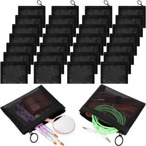 30 Pieces Mini Zipper Mesh Bags Nylon Small Zipper Pouch Mini Pouch Portable Beauty Purse Mesh Coin Purse for Travel Home Keychain Holder Makeup Cosmetic Storage(5 x 4 Inches,Black) 30 Pieces Mini Zipper Mesh Bags Nylon Small Zipper Pouch Mini Pouch Portable Beauty Purse Mesh Coin Purse for Travel Home Keychain Holder Makeup Cosmetic Storage(5 x 4 Inches,Black)