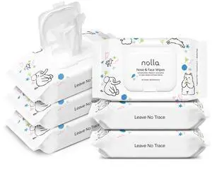 Nose and Face Wipes for Babies & Kids with Saline, Vitamin E, & Aloe | Unscented | Compostable, 180 Count (6 Packs of 30) Nose and Face Wipes for Babies & Kids with Saline, Vitamin E, & Aloe | Unscented | Compostable, 180 Count (6 Packs of 30)
