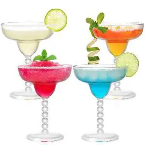 Acrylic Margarita Glasses Set of 4, 13.5 oz Shatter-proof Plastic Daiquiri Cocktail Cup, Unbreakable Martini Champagne Coupe Glasses Drinkware for Poolside, Bar, Party, BPA-free, Reusable Acrylic Margarita Glasses Set of 4, 13.5 oz Shatter-proof Plastic Daiquiri Cocktail Cup, Unbreakable Martini Champagne Coupe Glasses Drinkware for Poolside, Bar, Party, BPA-free, Reusable