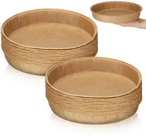 25 Pcs Paper Pie Pans for Baking Disposable Tart Mold Bulk Round Easy Kraft Bread Baking Pans for Microwave Freezer Oven Safe Display Loaf Cake Muffin Pizza Home Kitchen Supply 25 Pcs Paper Pie Pans for Baking Disposable Tart Mold Bulk Round Easy Kraft Bread Baking Pans for Microwave Freezer Oven Safe Display Loaf Cake Muffin Pizza Home Kitchen Supply