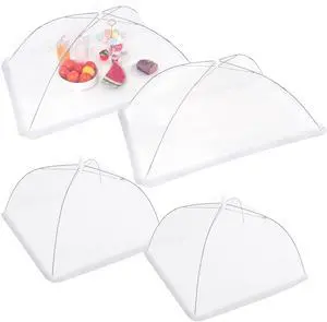 4 Pcs Large and Tall Mesh Food Cover Tent Umbrella Food Screen Covers for Outside Pop-up Mesh Reusable Food Nets for Parties Picnics Outdoor BBQs Collapsible (2 Pcs 32"x24", 2 Pcs 17"x17") 4 Pcs Large and Tall Mesh Food Cover Tent Umbrella Food Screen Covers for Outside Pop-up Mesh Reusable Food Nets for Parties Picnics Outdoor BBQs Collapsible (2 Pcs 32"x24", 2 Pcs 17"x17")