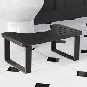 Squatting Potty for Adults, 7in Wooden Poop Stool Adult, Matte Black Bamboo Toilet Stool Squat, Wood Pooping Stool for Bathroom, Toilet Foot Step for Kids with Non-Slip Mat Squatting Potty for Adults, 7in Wooden Poop Stool Adult, Matte Black Bamboo Toilet Stool Squat, Wood Pooping Stool for Bathroom, Toilet Foot Step for Kids with Non-Slip Mat