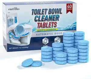 Toilet Bowl Cleaner Tablets 40 Pack, Long-Lasting Drop-in Tank Tablets with Sustained-Release Technology, Fight Tough Stains & Odors, Household & Commercial Use, Compatible with Most Toilets-Excellent Toilet Bowl Cleaner Tablets 40 Pack, Long-Lasting Drop-in Tank Tablets with Sustained-Release Technology, Fight Tough Stains & Odors, Household & Commercial Use, Compatible with Most Toilets-Excellent