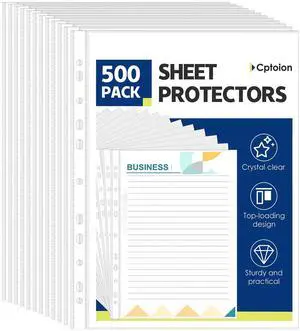 500 Pack Clear Plastic Page, Sheet Protectors, Heavy Duty Clear Page Protectors for 3 Ring Binder, Top Loading Binder Sleeves, Fits A4 Paper 8.27 x 11.69 inch, Document Protector 500 Pack Clear Plastic Page, Sheet Protectors, Heavy Duty Clear Page Protectors for 3 Ring Binder, Top Loading Binder Sleeves, Fits A4 Paper 8.27 x 11.69 inch, Document Protector
