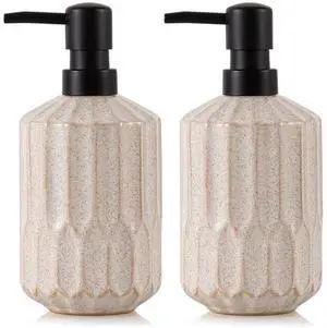 Bathroom Soap Dispenser Set, 16 OZ Ceramic Hand Soap Dispenser for Bathroom, Luxurious Hand and Dish Soap Dispenser Set with Silicone Funnel for Kitchen(2Pcs Black Pump) Bathroom Soap Dispenser Set, 16 OZ Ceramic Hand Soap Dispenser for Bathroom, Luxurious Hand and Dish Soap Dispenser Set with Silicone Funnel for Kitchen(2Pcs Black Pump)