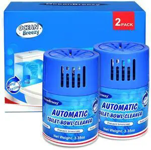 Automatic Toilet Bowl Cleaner Bottles, 2 Pack In-Tank Toilet Cleaner for Stain Build-Up Prevention, Blue Long-Lasting Toilet Tank Cleaner, Septic Safe, Fresh Scent, Up to 3 Months Each Automatic Toilet Bowl Cleaner Bottles, 2 Pack In-Tank Toilet Cleaner for Stain Build-Up Prevention, Blue Long-Lasting Toilet Tank Cleaner, Septic Safe, Fresh Scent, Up to 3 Months Each
