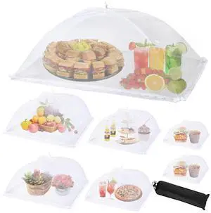 7Pack Various Size (40x24*1,17x17*2,14x14*2,12x12*2) Pop-up Food Tents Food Covers for Outside Mesh to Keep Bugs away,Reusable Collapsible Food Nets for Picnic Party BBQ Wedding Fruit 7Pack Various Size (40x24*1,17x17*2,14x14*2,12x12*2) Pop-up Food Tents Food Covers for Outside Mesh to Keep Bugs away,Reusable Collapsible Food Nets for Picnic Party BBQ Wedding Fruit