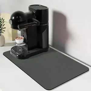 Coffee Mat, Dish Drying Mat for Multiple Usage, Coffee Bar/Maker Mat, Kitchen Counter Mats, Absorbent Hide Stain Rubber Backed Dish Drying Pad(12.2"x19.7", Dark Gray) Coffee Mat, Dish Drying Mat for Multiple Usage, Coffee Bar/Maker Mat, Kitchen Counter Mats, Absorbent Hide Stain Rubber Backed Dish Drying Pad(12.2"x19.7", Dark Gray)