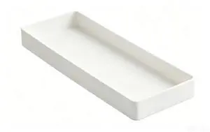 Rectangular Plastic Desk Organizer, Half Accessory Tray for Office Supplies and Workspace Organization, 9.4" x 3.3" x 1", White Rectangular Plastic Desk Organizer, Half Accessory Tray for Office Supplies and Workspace Organization, 9.4" x 3.3" x 1", White